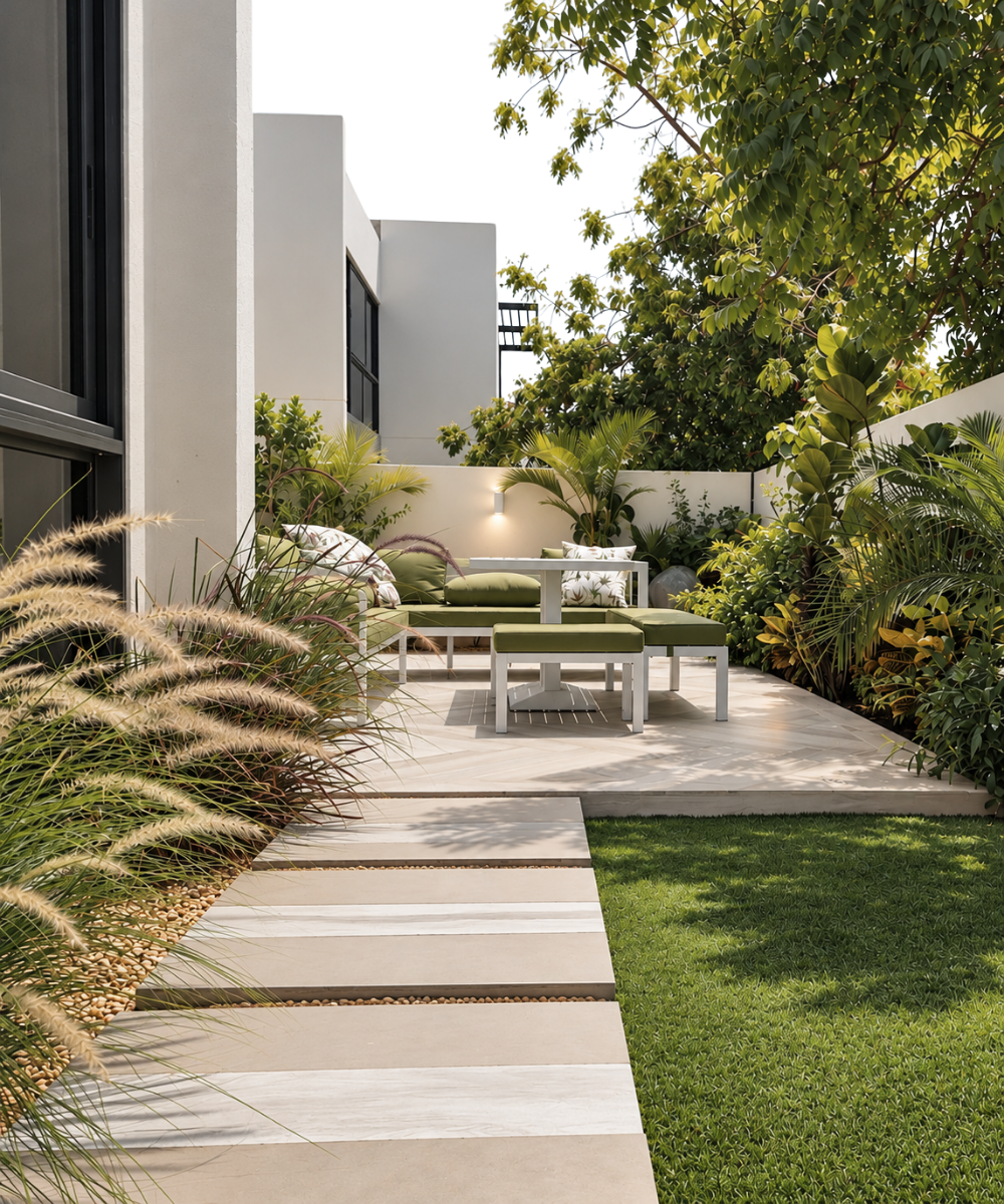 Beautifully landscaped garden